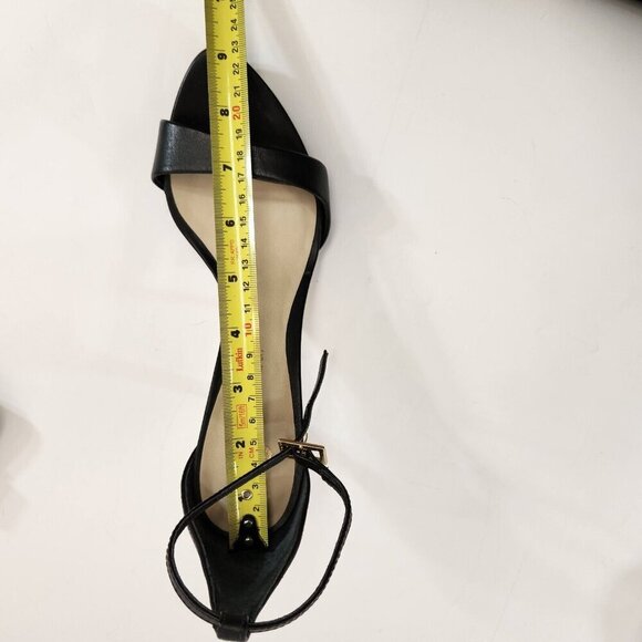 Capodarte Stiletto High Heel Strappy Sandal Womens 6 Black Open Toe Ankle Strap - Picture 6 of 6